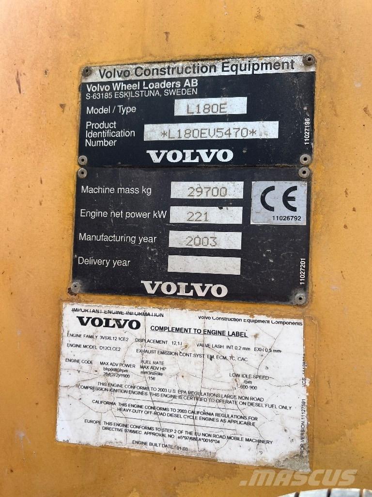 Volvo L180 E 轮式装载机