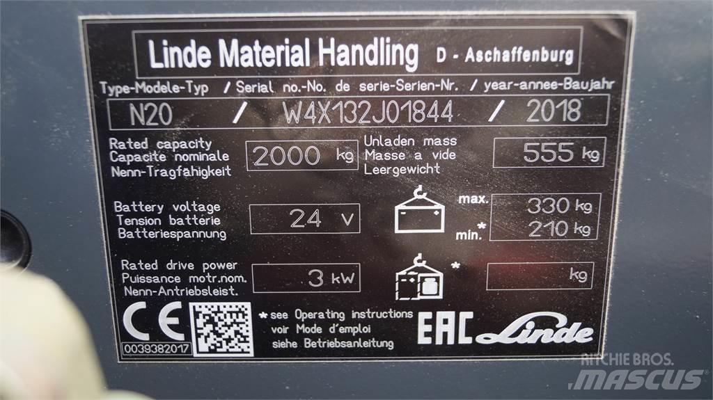 Linde N20 kurz 低架装载机