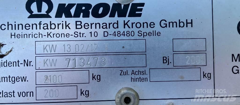 Krone KW 13.02/12 T 犁耙和摊草机