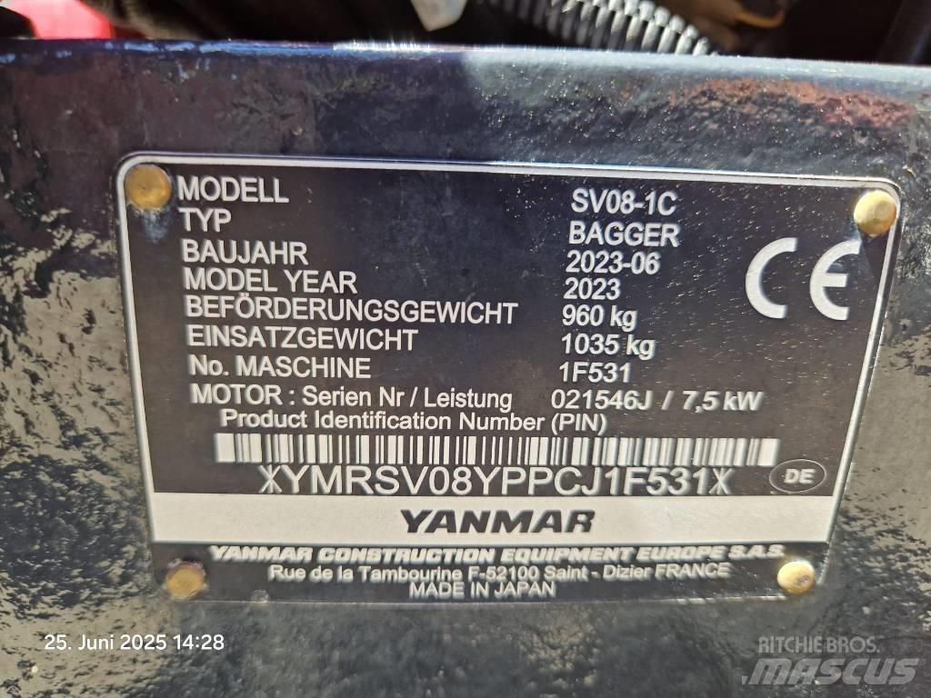 Yanmar SV 08-1 A 小型挖掘机
