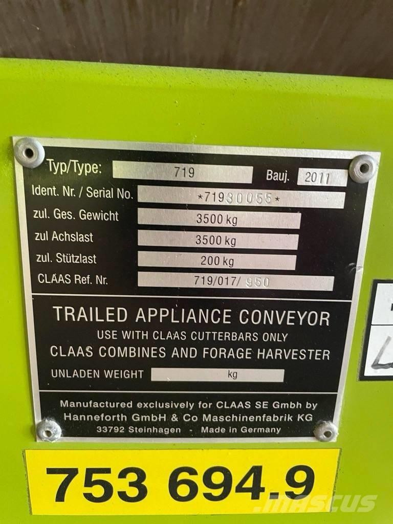 CLAAS V 750 联合收割机头