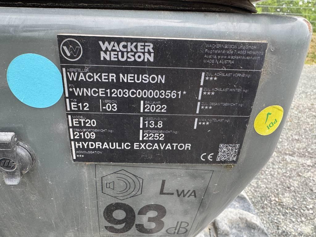Wacker Neuson ET20 履带挖掘机