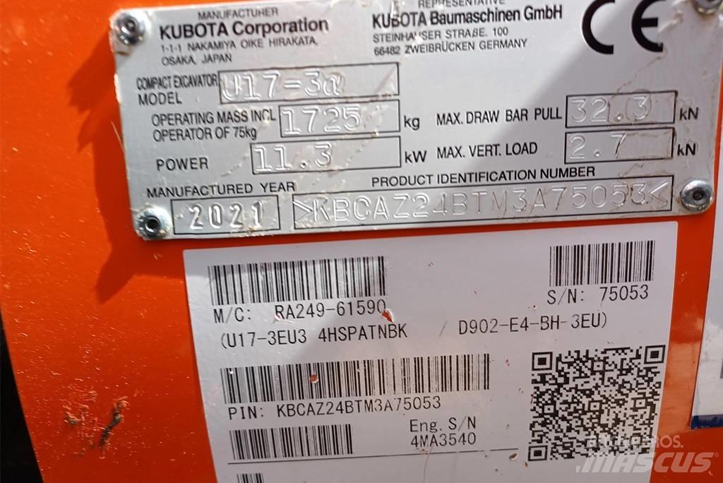 Kubota U 17-3 小型挖掘机