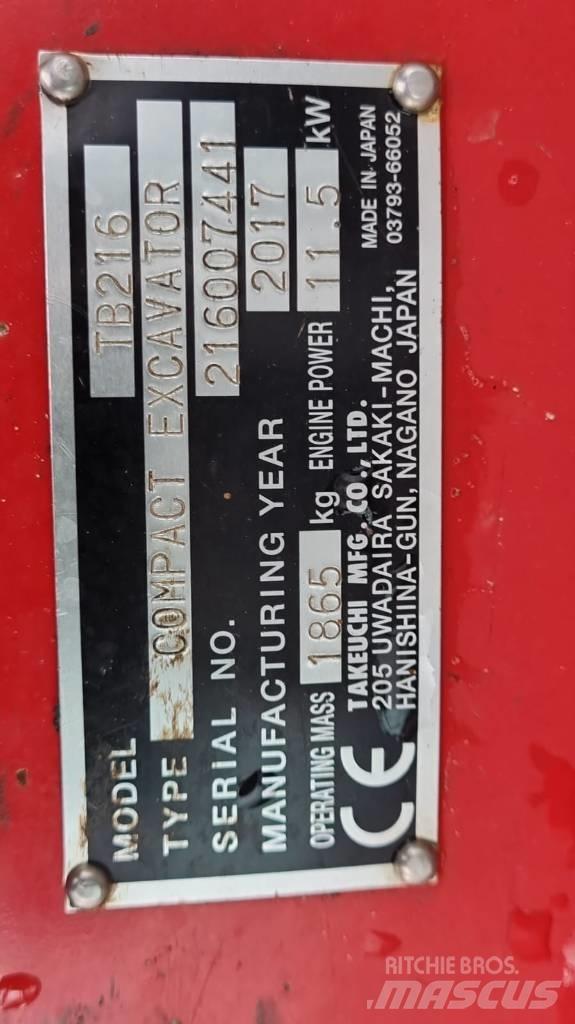 Takeuchi TB216 V4 小型挖掘机