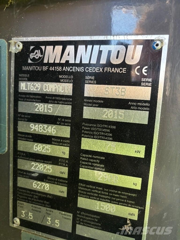 Manitou MLT 629 伸缩臂叉装车|叉装车