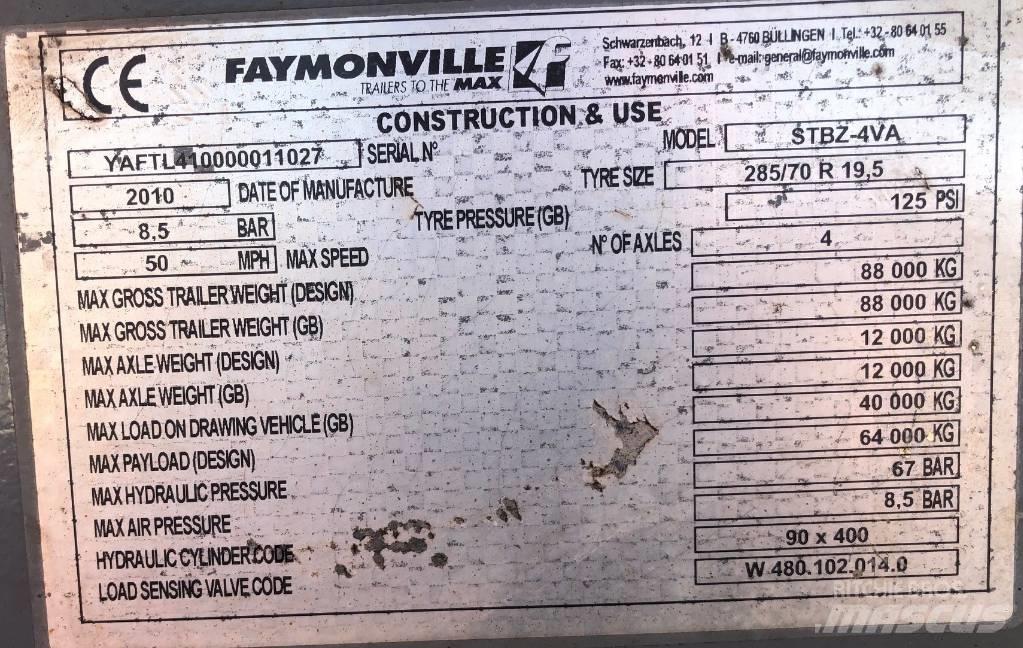Faymonville STBZ-4VA 平板拖车