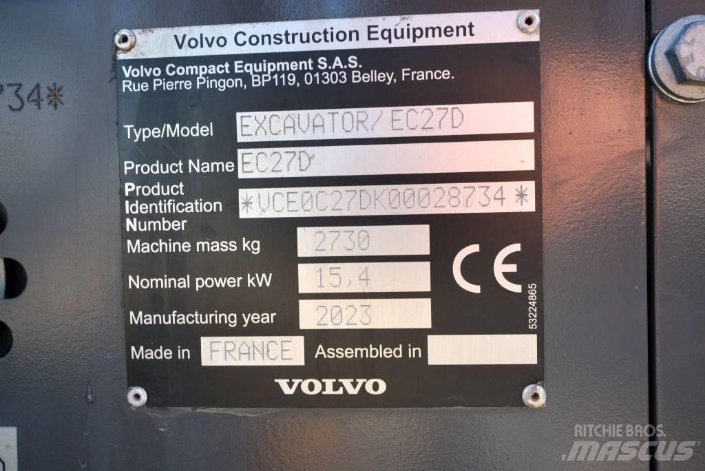 Volvo EC 27 D 小型挖掘机