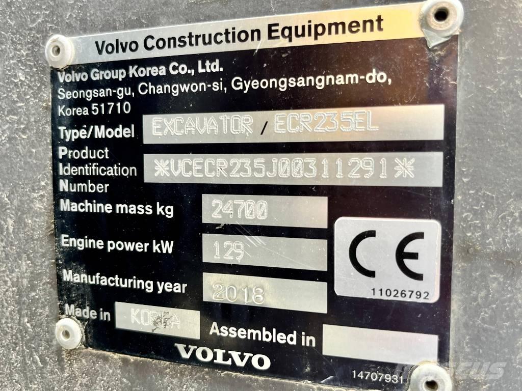 Volvo ECR 235 E 履带挖掘机