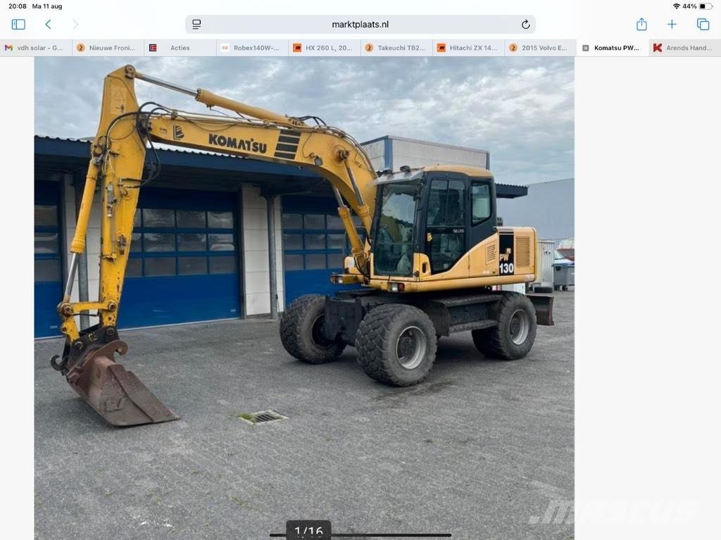 Komatsu PW 130-7K 轮式挖掘机