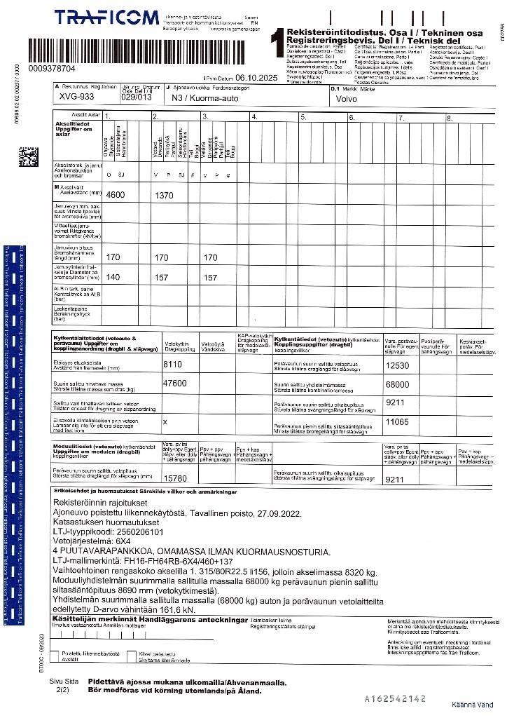 Volvo FH 16 木材运输车