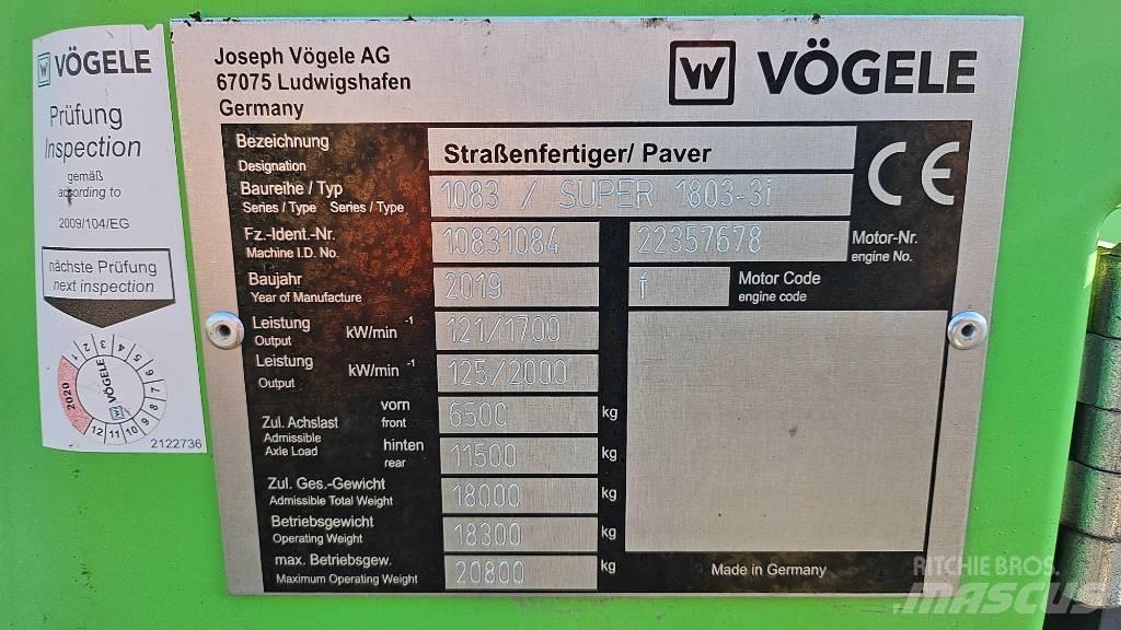 Vögele Super 1803-3i 沥青摊铺机