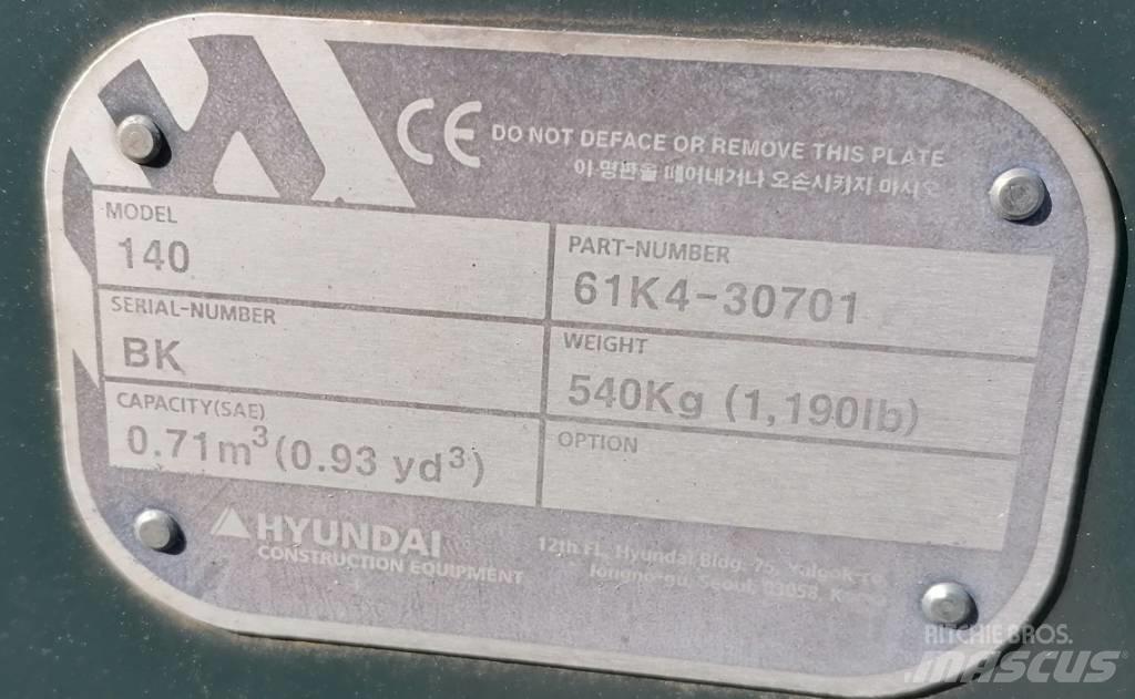 Hyundai 0.7m3_HX140 挖斗