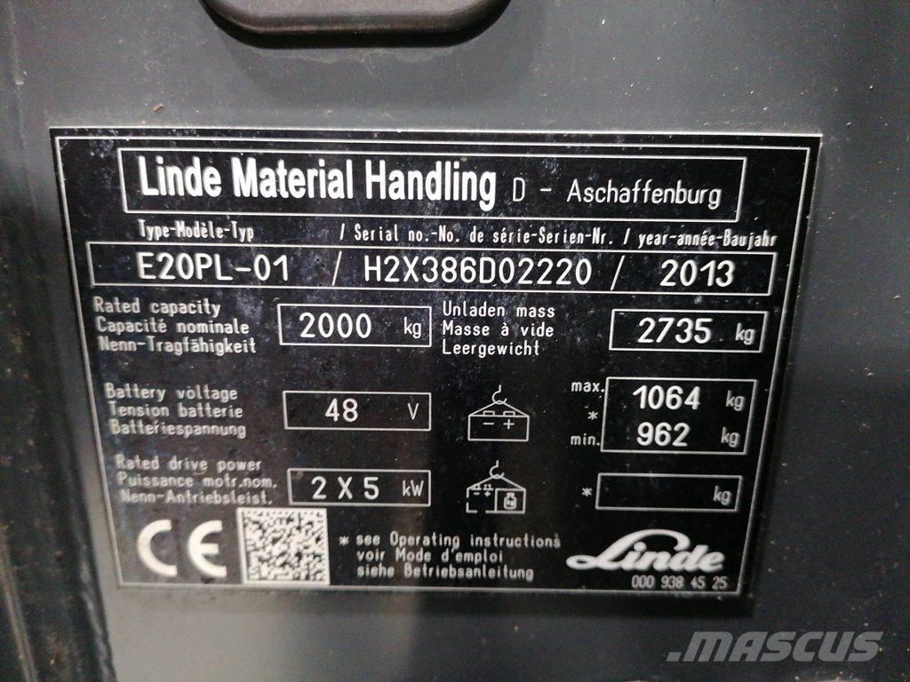 Linde E20PL-01 电动叉车