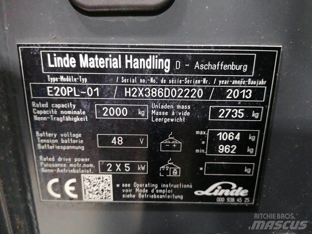 Linde E20PL-01 电动叉车