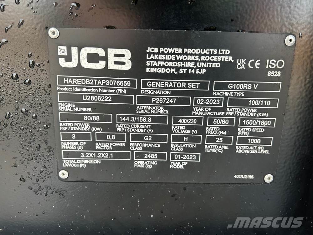 JCB G100RS 柴油发电机