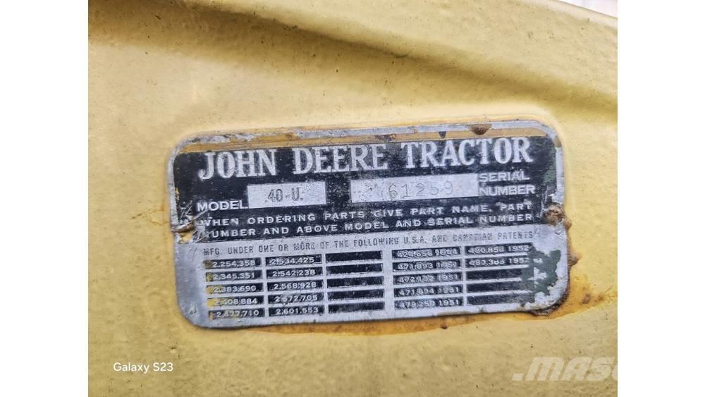 John Deere 40 U 拖拉机/农用车