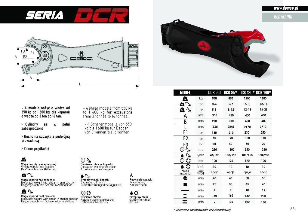  DEMOQ DCR120 液压剪