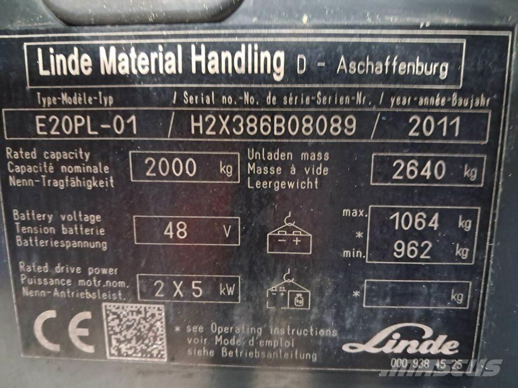 Linde E20PL-01 电动叉车