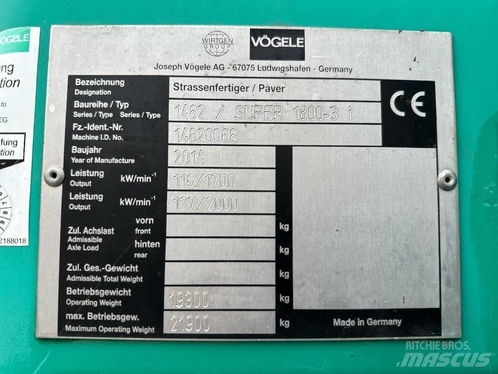 Vögele Super 1800-3i 沥青摊铺机