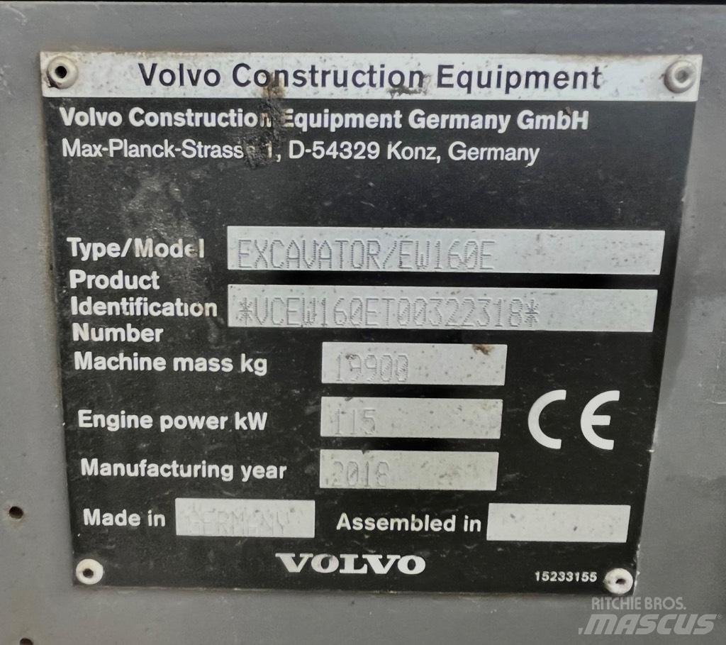 Volvo EW 160 E 轮式挖掘机