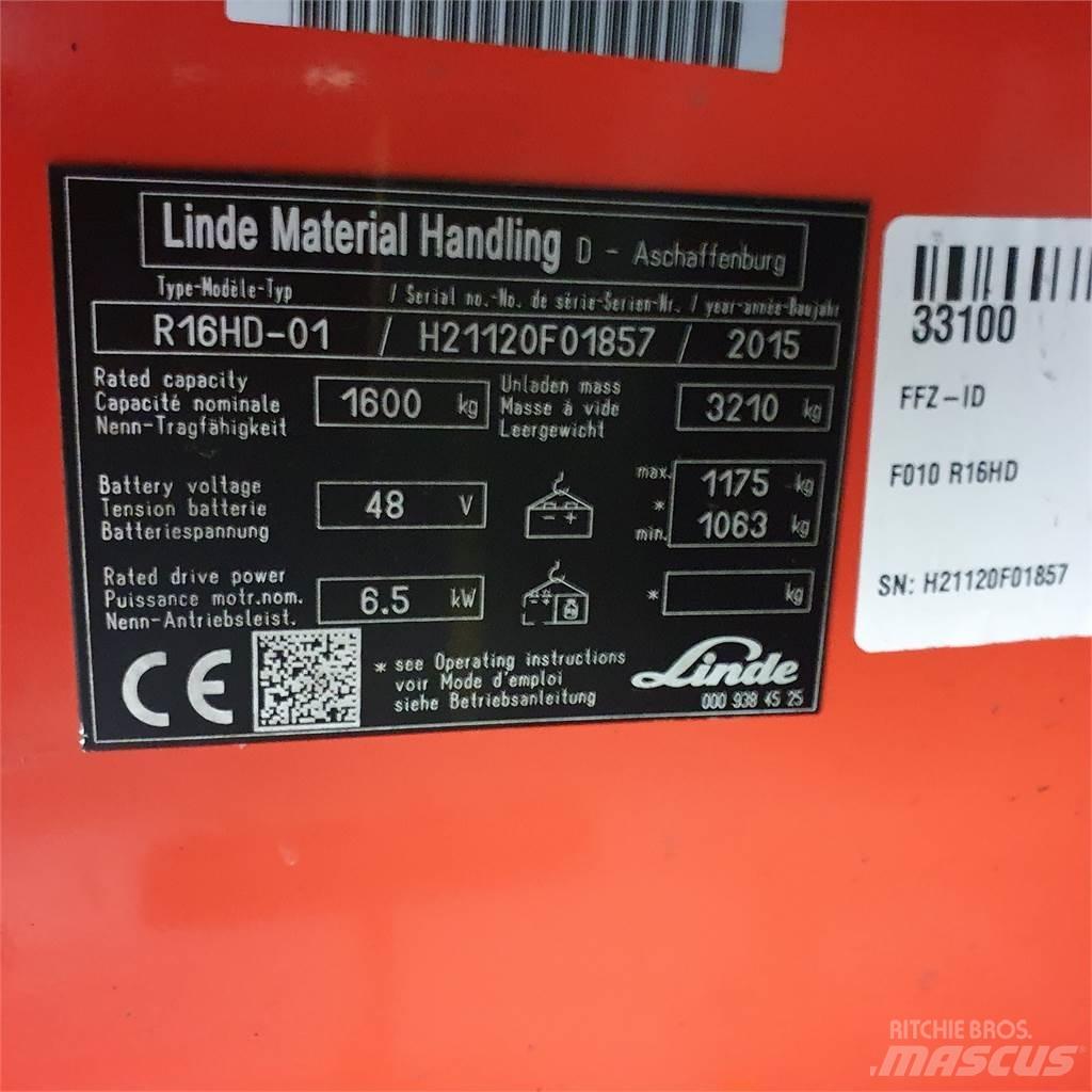 Linde R16HD 前移式叉车
