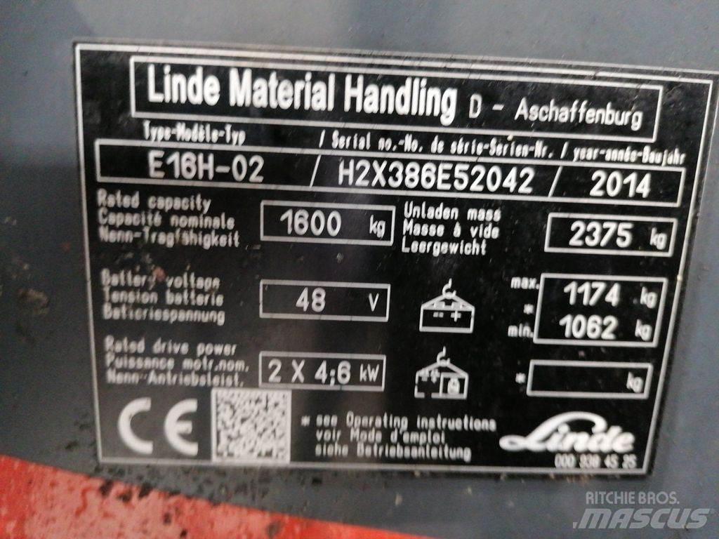 Linde E16H-02 电动叉车