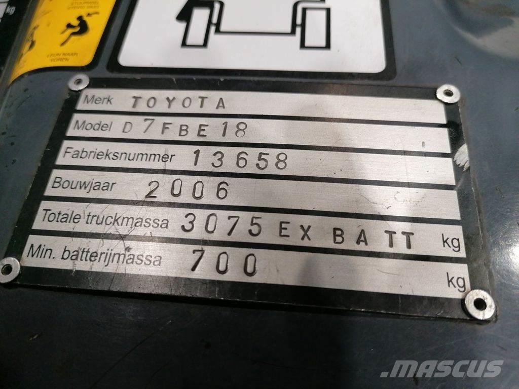 Toyota 7FBEF18 电动叉车