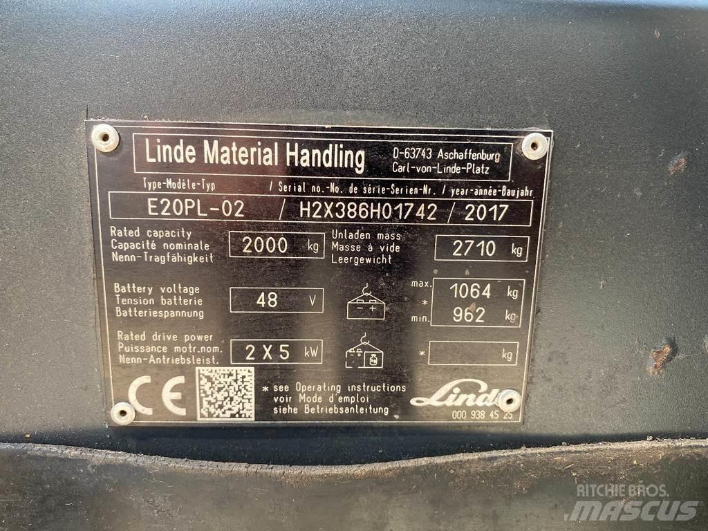 Linde E20PL-02 电动叉车