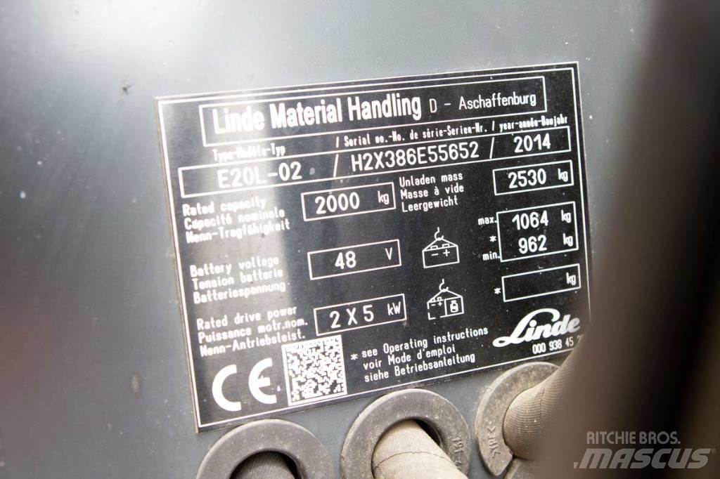 Linde E20L-02 电动叉车