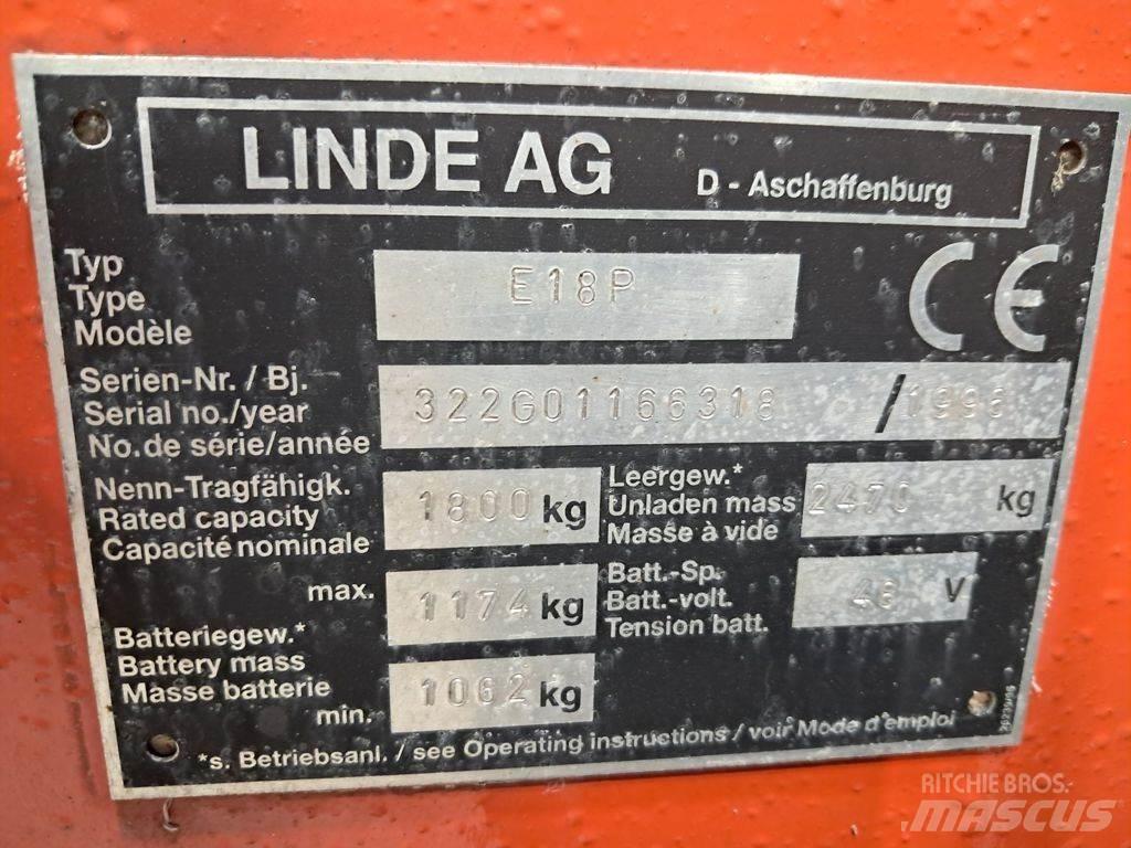 Linde E18P 电动叉车