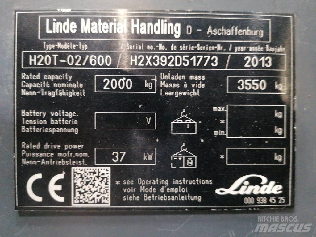 Linde H20T-02/600 天然气叉车