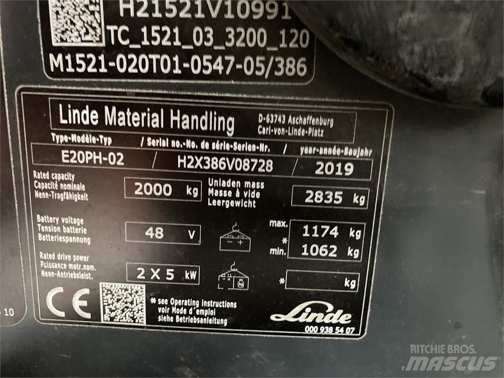 Linde E20PH 电动叉车