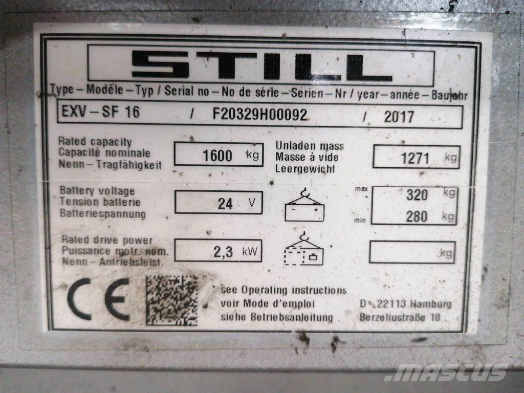 Still EXV SF 16 手推堆垛车