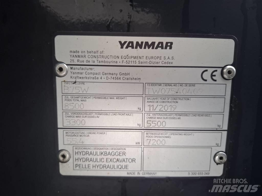 Yanmar B 75 W 轮式挖掘机