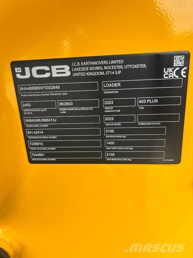 JCB 403 Agri Plus 滑移装载机