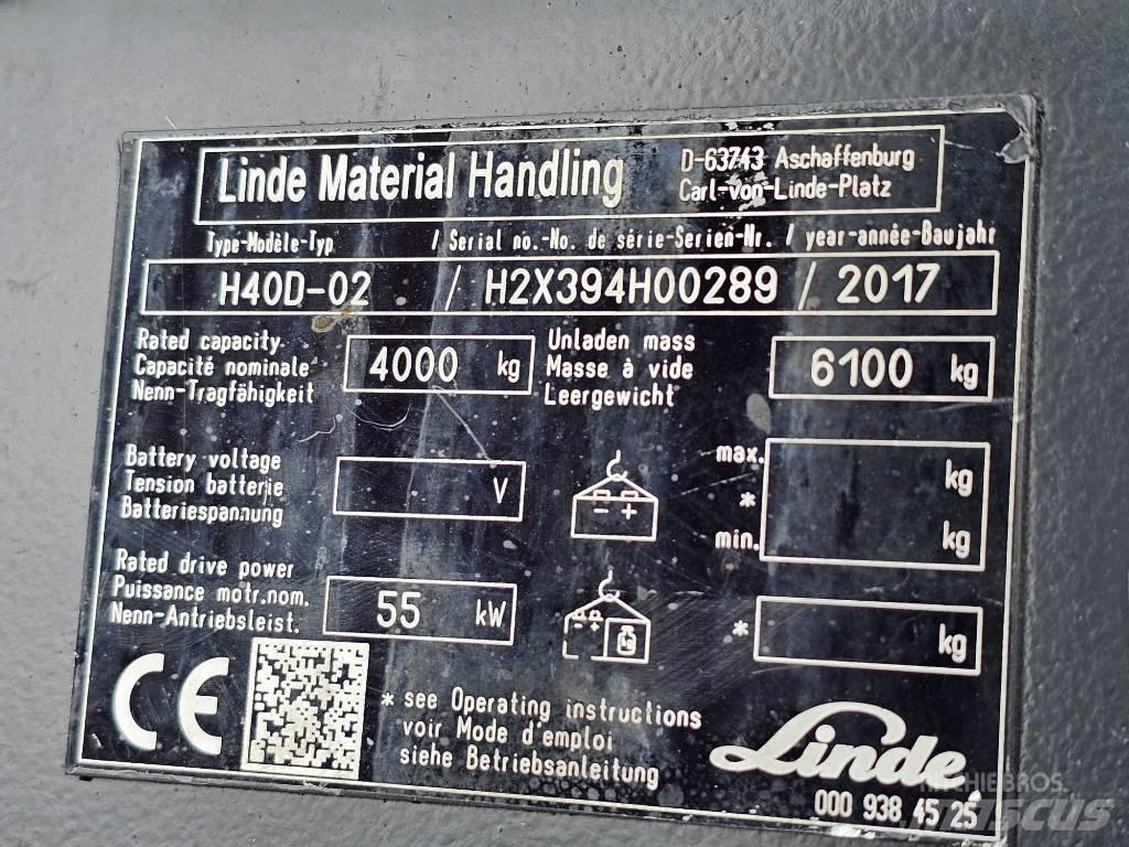 Linde H40D-02 柴油叉车