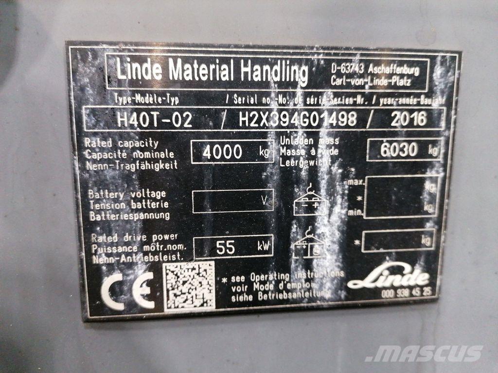 Linde H40T-02 天然气叉车