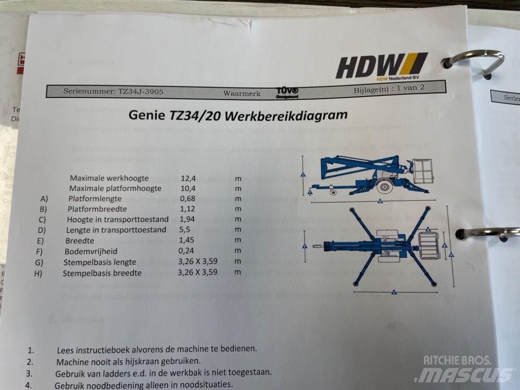 Genie TZ 34/20 拖拉移动式高空作业平台