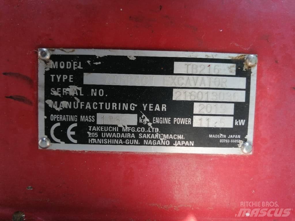 Takeuchi TB 216 小型挖掘机