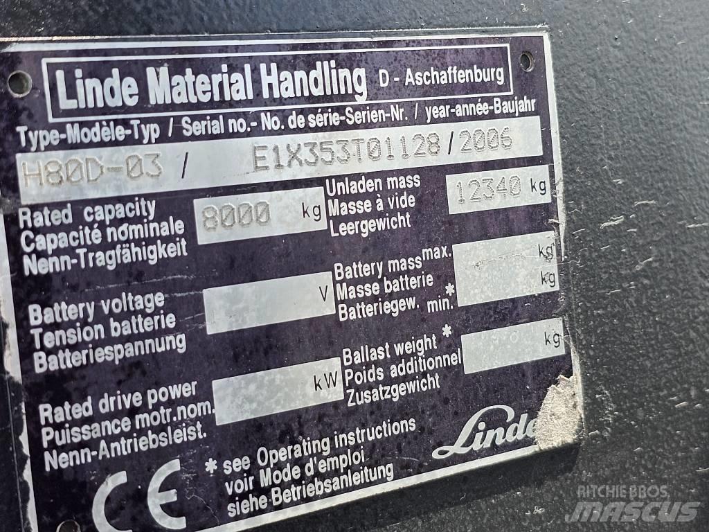 Linde H80D-03 柴油叉车