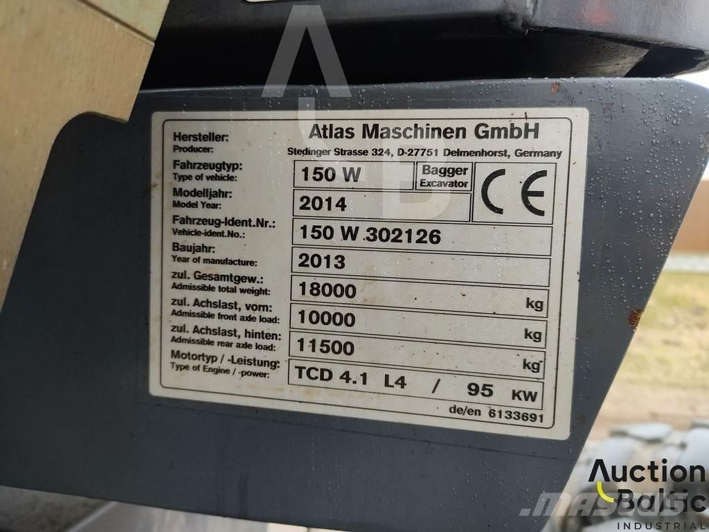 Atlas 150 W 轮式挖掘机