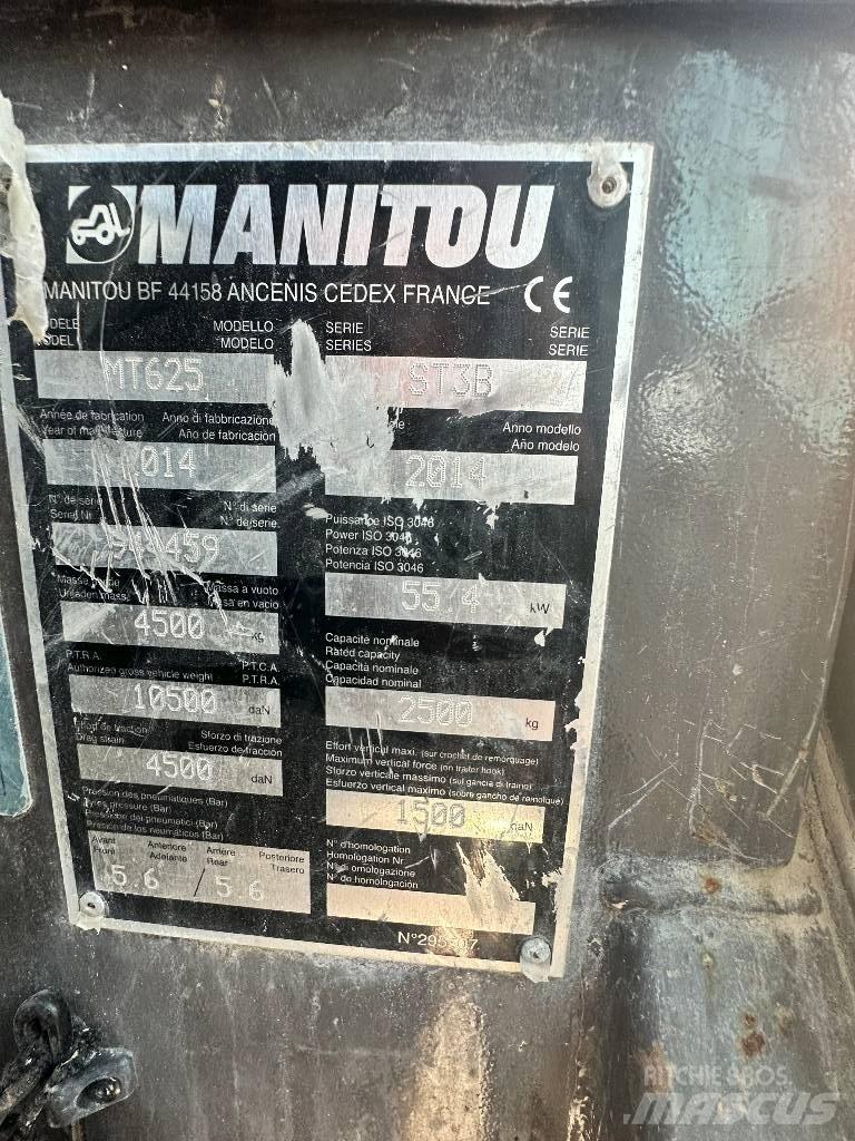 Manitou MT 625 伸缩臂叉装车|叉装车