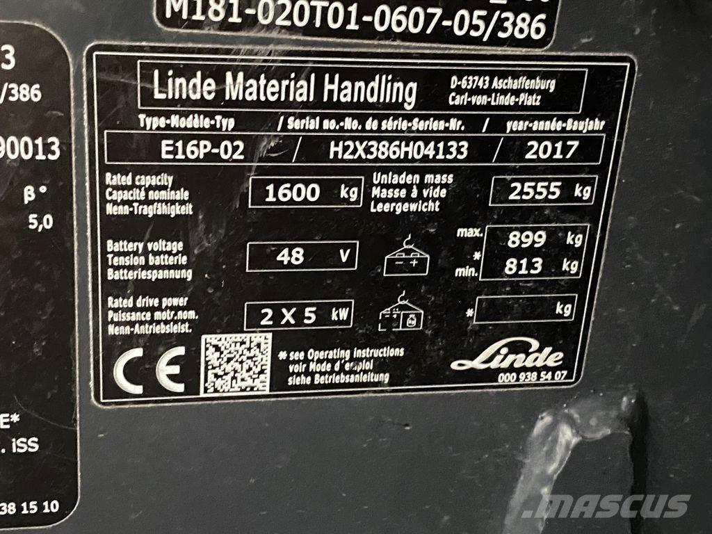 Linde E16P-02 电动叉车