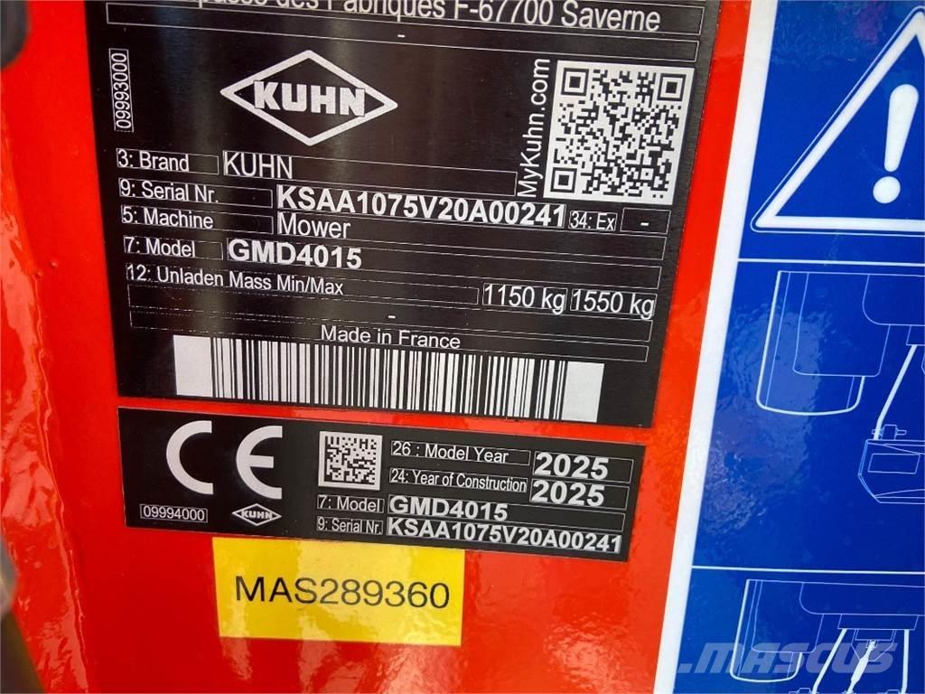 Kuhn GMD4015 割草调节装置