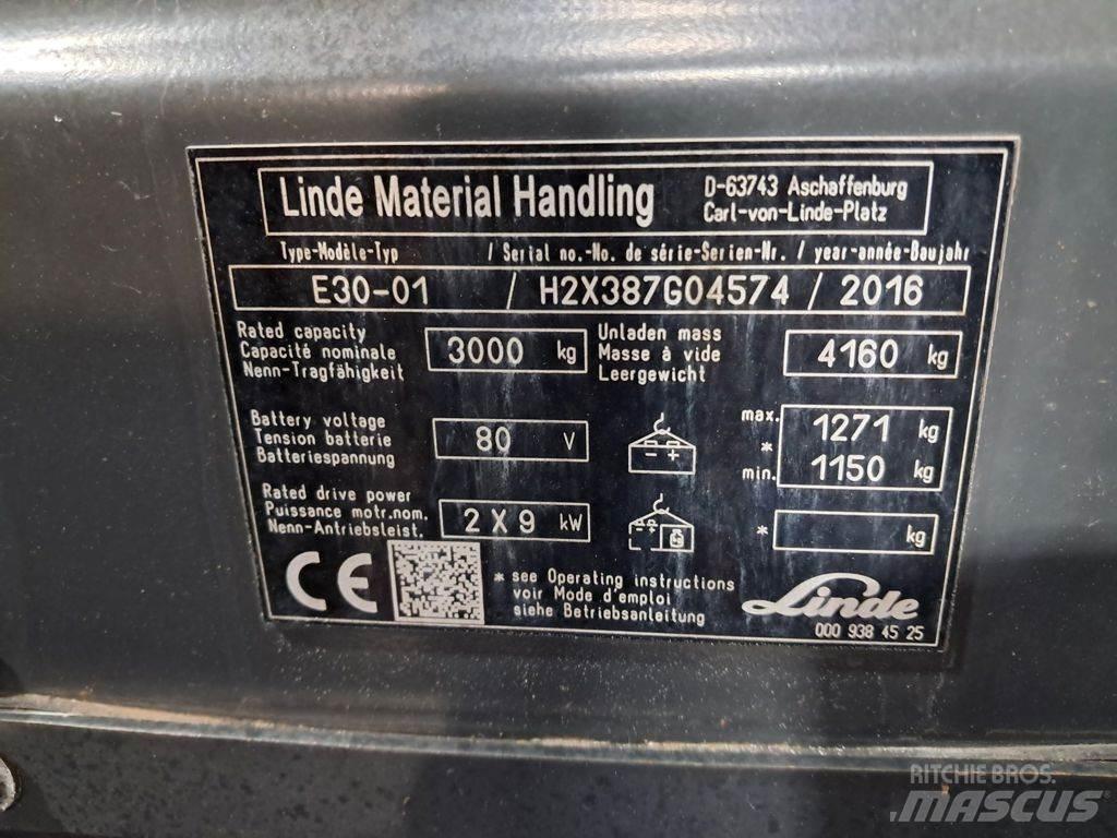 Linde E30-01 电动叉车
