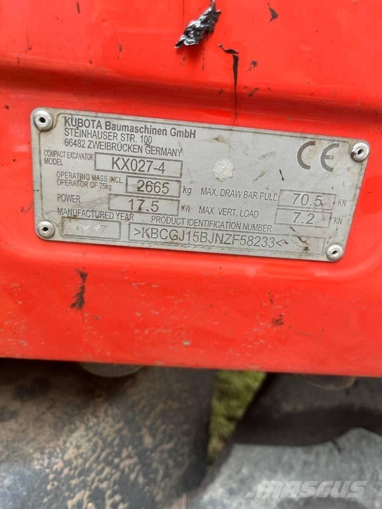 Kubota KX 027-4 小型挖掘机