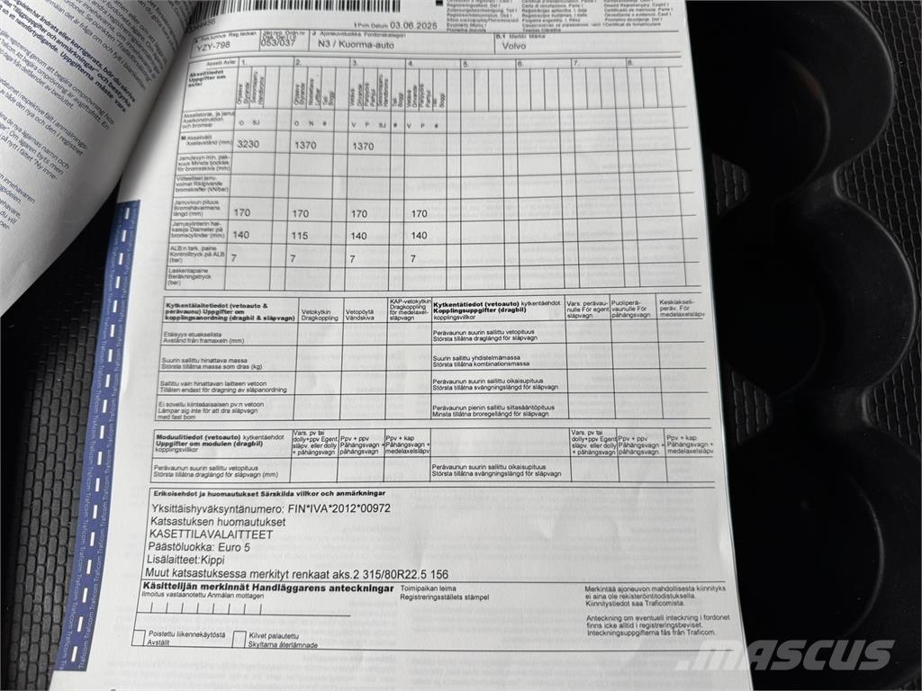 Volvo FMX 8x4 自卸式货车