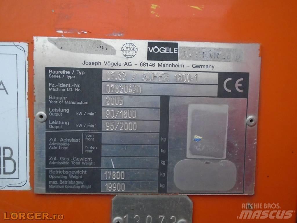 Vögele Super 1600 沥青摊铺机