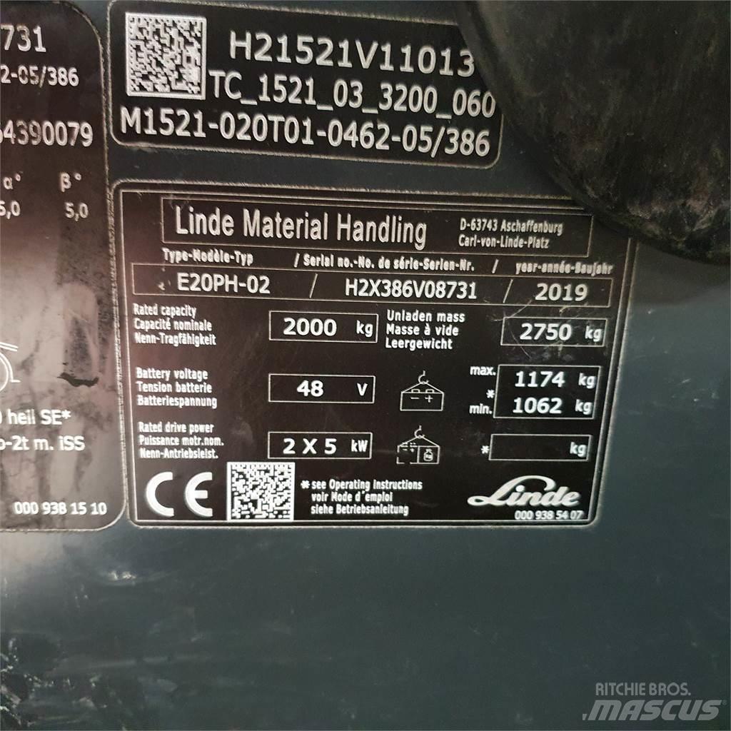Linde E20PH 电动叉车