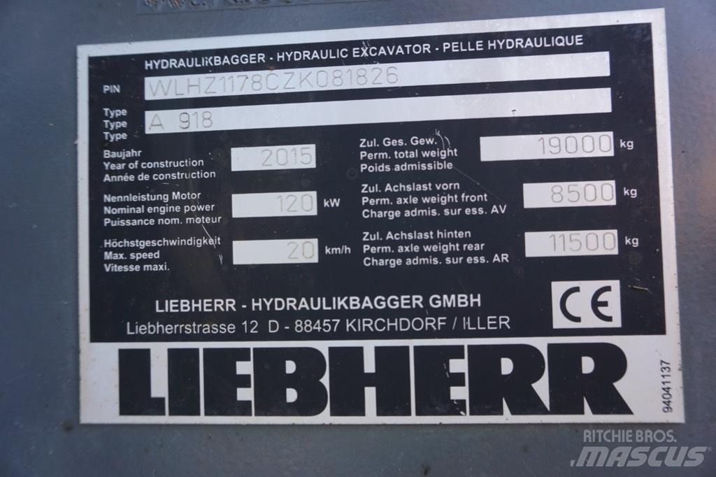 Liebherr A 918 轮式挖掘机